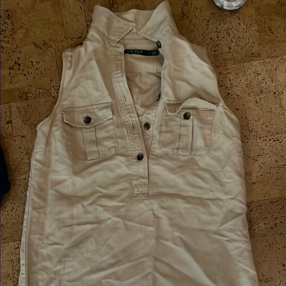 Ralph Lauren Beige Button-Up dress